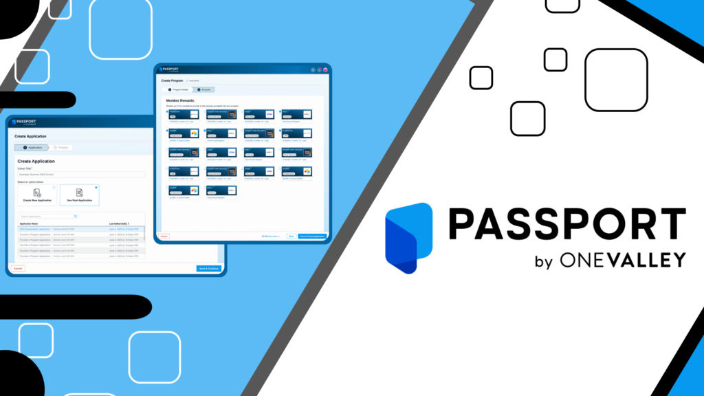 Startup accelerator application management with Passport